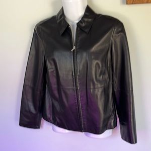 Black leather jacket